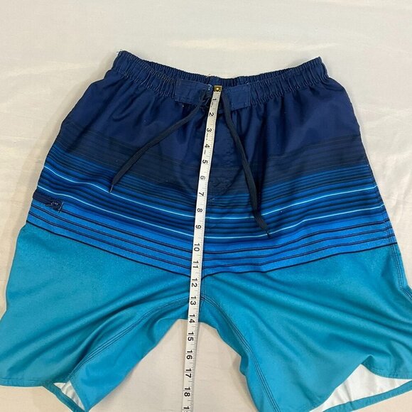 BURNSIDE Men's Size M Multi-Blue Colored Board Shorts Bathing Suit - Picture 8 of 9
